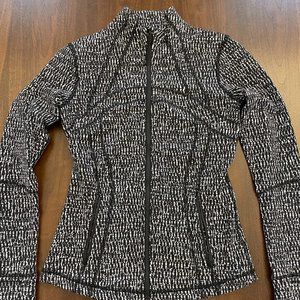 Lululemon Define Jacket - Black & White Jacquard - Size 6